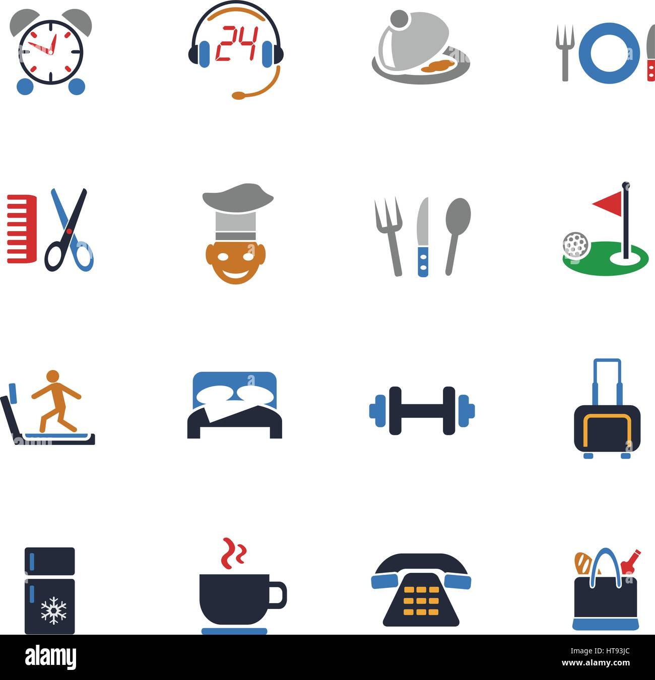 Hôtel service web icons pour la conception d'interface utilisateur Illustration de Vecteur
