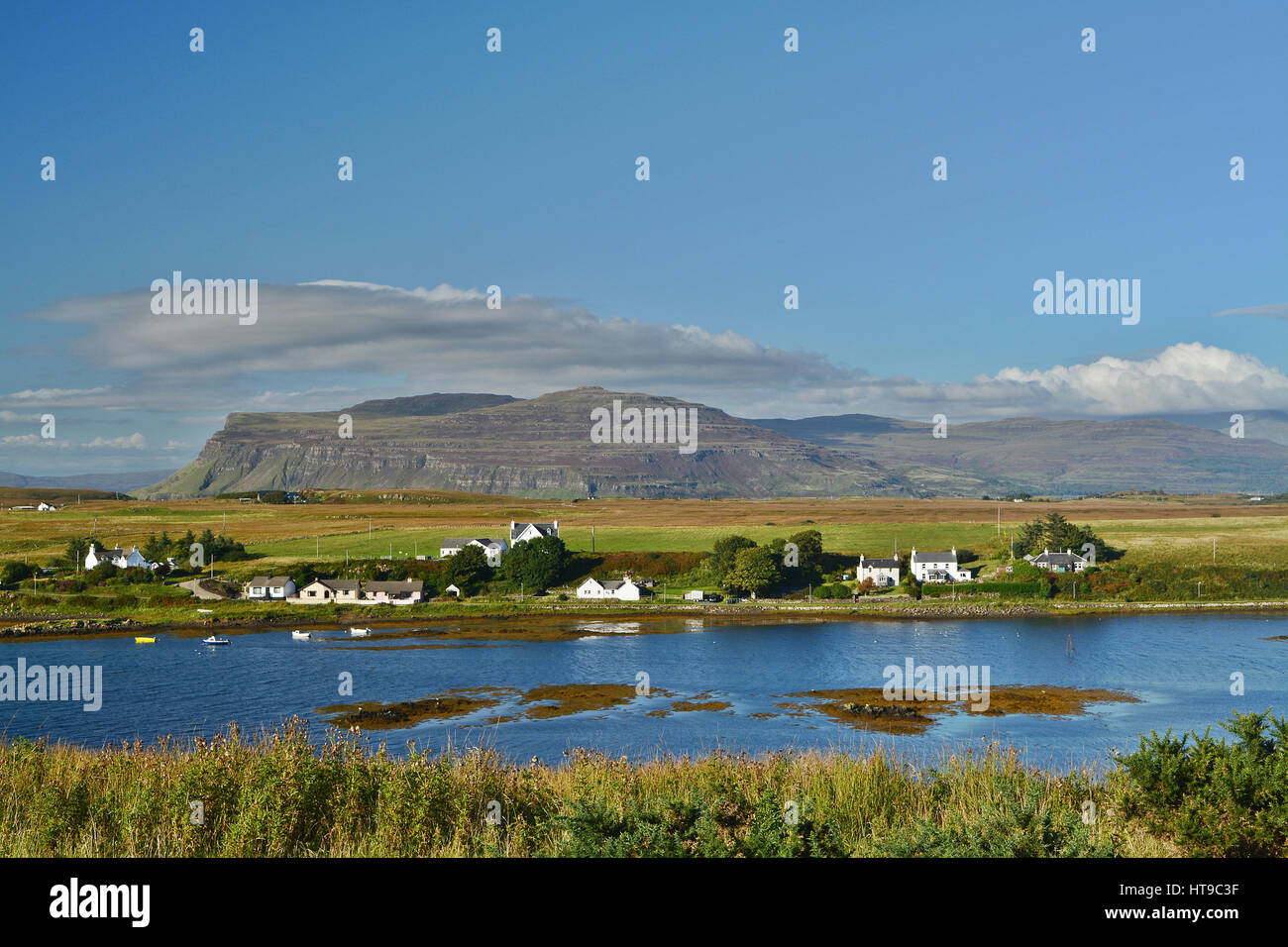 Le village écossais de Bunessan Banque D'Images