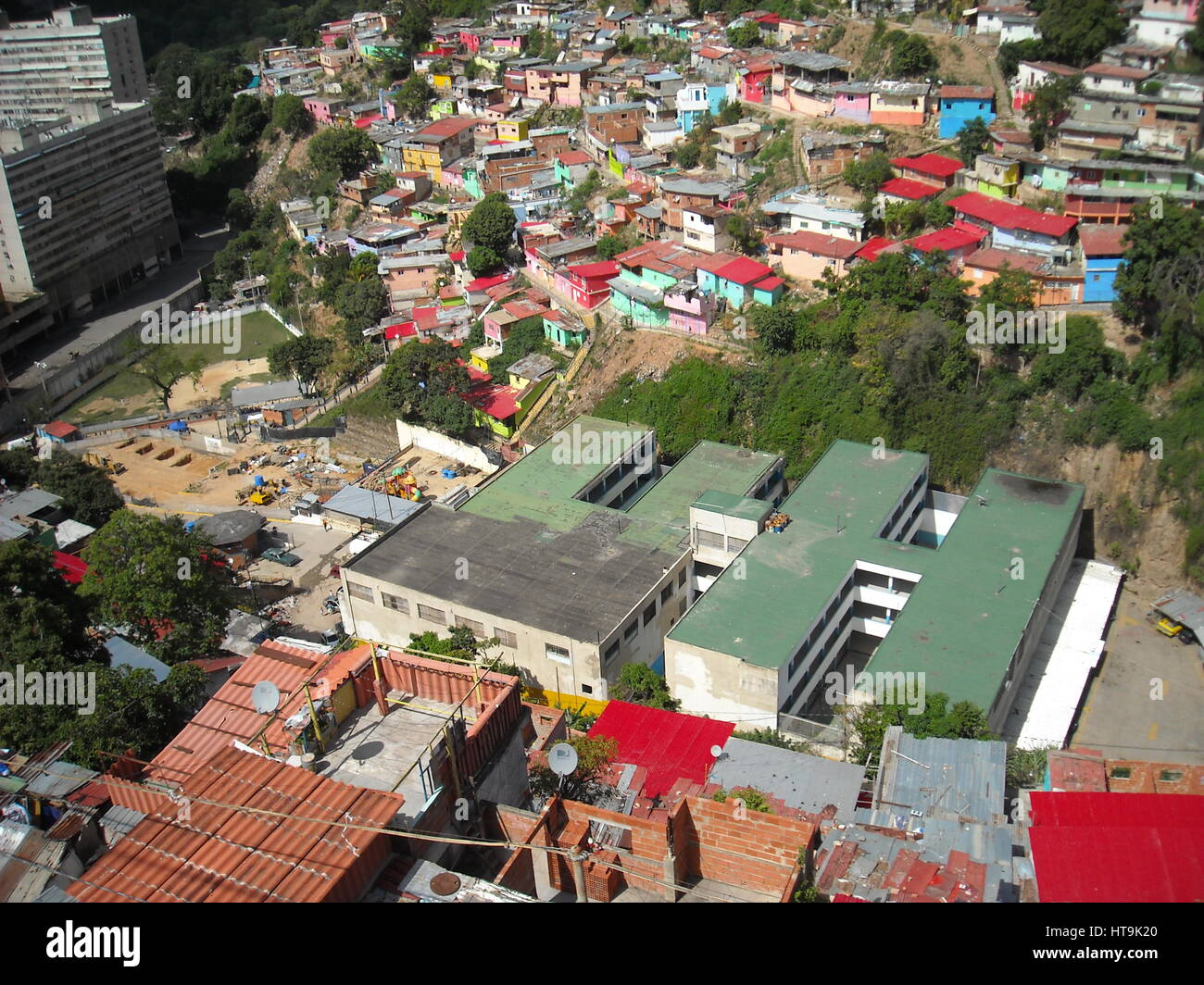 Les bidonvilles, VENEZUELA, CARACAS, San Agustin Banque D'Images
