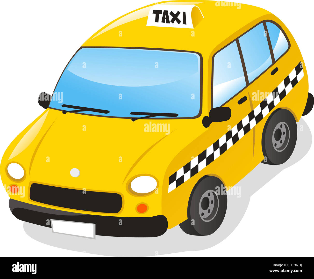 Taxi Cab vector illustration cartoon. Banque D'Images