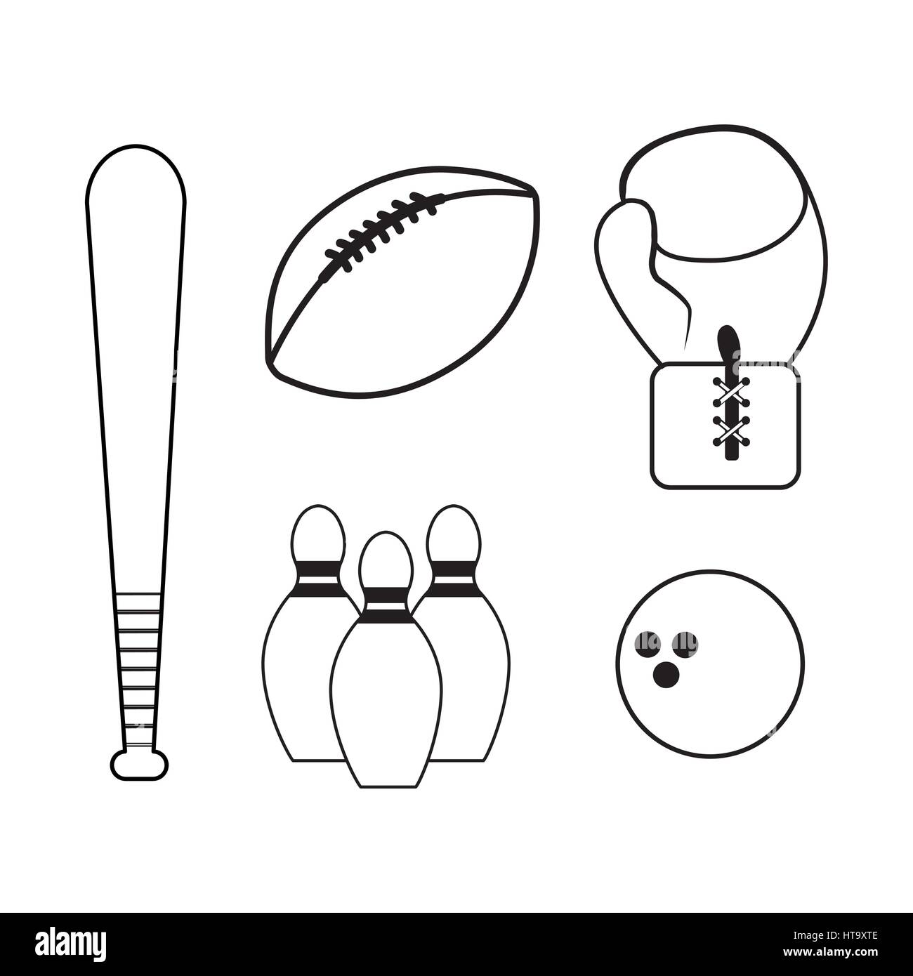 L'icône jeux sport diferents figure Illustration de Vecteur