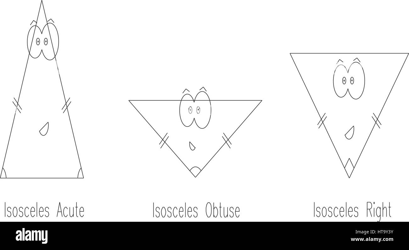 Types de triangle isocèle vector Illustration de Vecteur