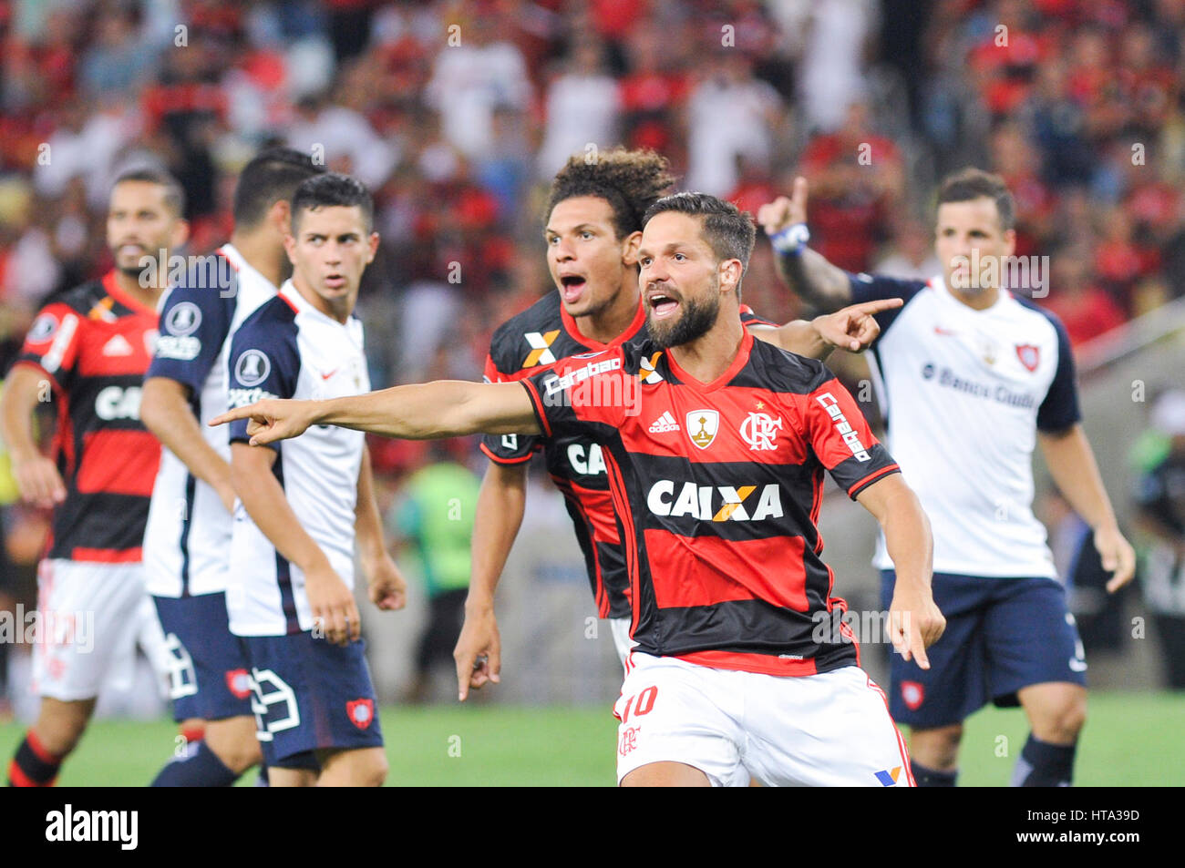 Rio de Janeiro, Brésil. 05Th Mar, 2017. Diego de Flamengo x San Lorenzo par America&# 39ibertadoradores Cup tenue à Maracana à Rio de Janeiro, RJ. Credit : Marcelo Cortes/FotoArena/Alamy Live News Banque D'Images