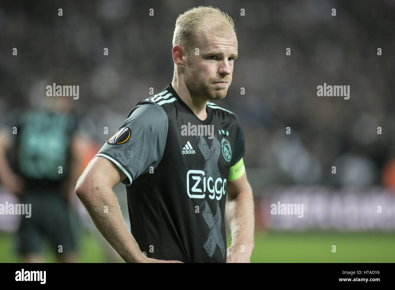 Danemark, Copenhague, le 9 mars 2017. Davy Klaassen d'Ajax Amsterdam vu au cours de la Ligue Europa ronde de 16 match entre FC Copenhague et l'Ajax d'Amsterdam à Telia Parken. Banque D'Images