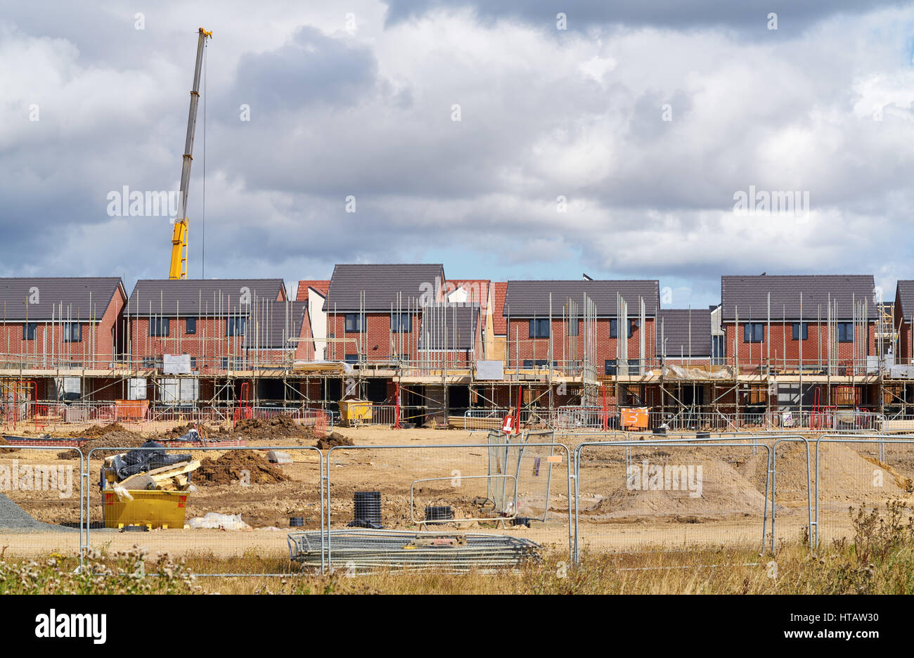 Les nouvelles constructions dans une propriété résidentielle en Angleterre. Banque D'Images