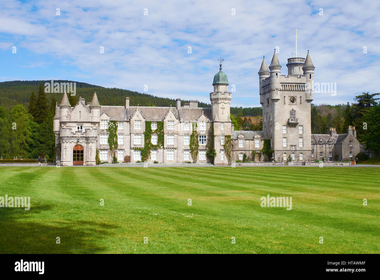 Le château de Balmoral Estate, Aberdeenshire, North East Highlands écossais. Banque D'Images