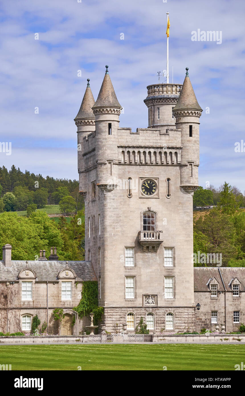 Le château de Balmoral Estate, Aberdeenshire, North East Highlands écossais. Banque D'Images