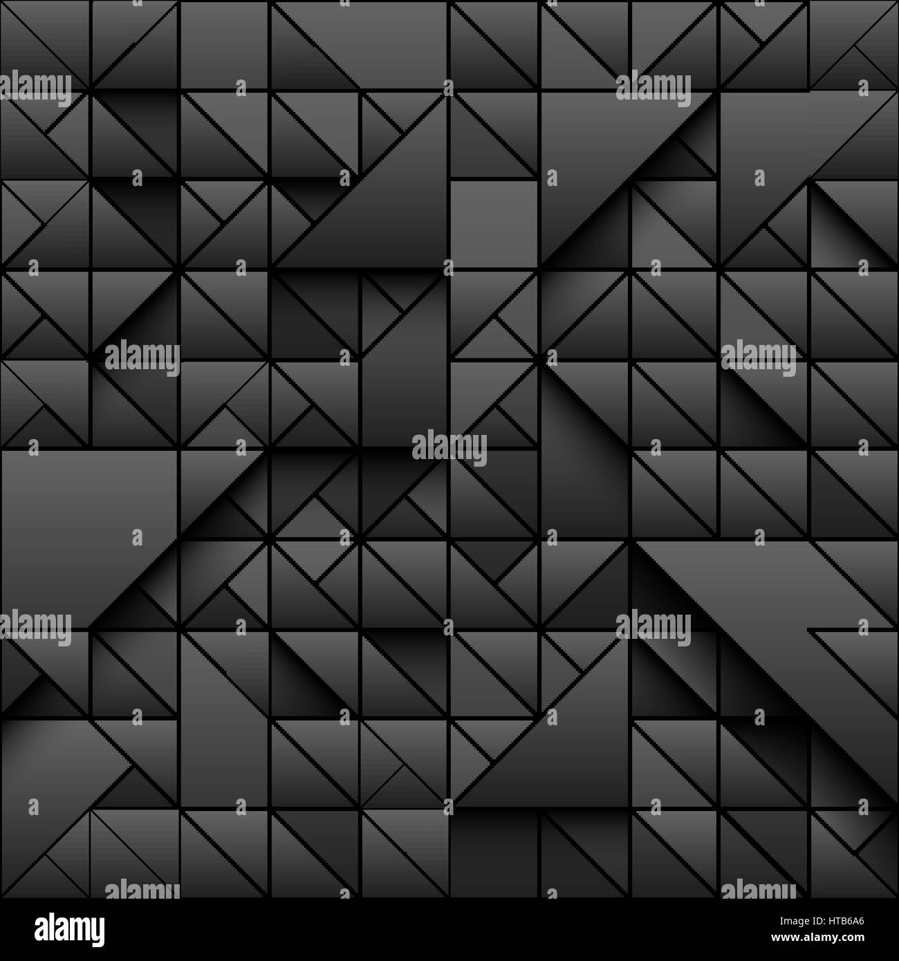 Triangle noir transparent géométrique motif de fond. La conception 3d avec impression simple. Formes et ombres. Vector répétant la texture. Swatch moderne Illustration de Vecteur