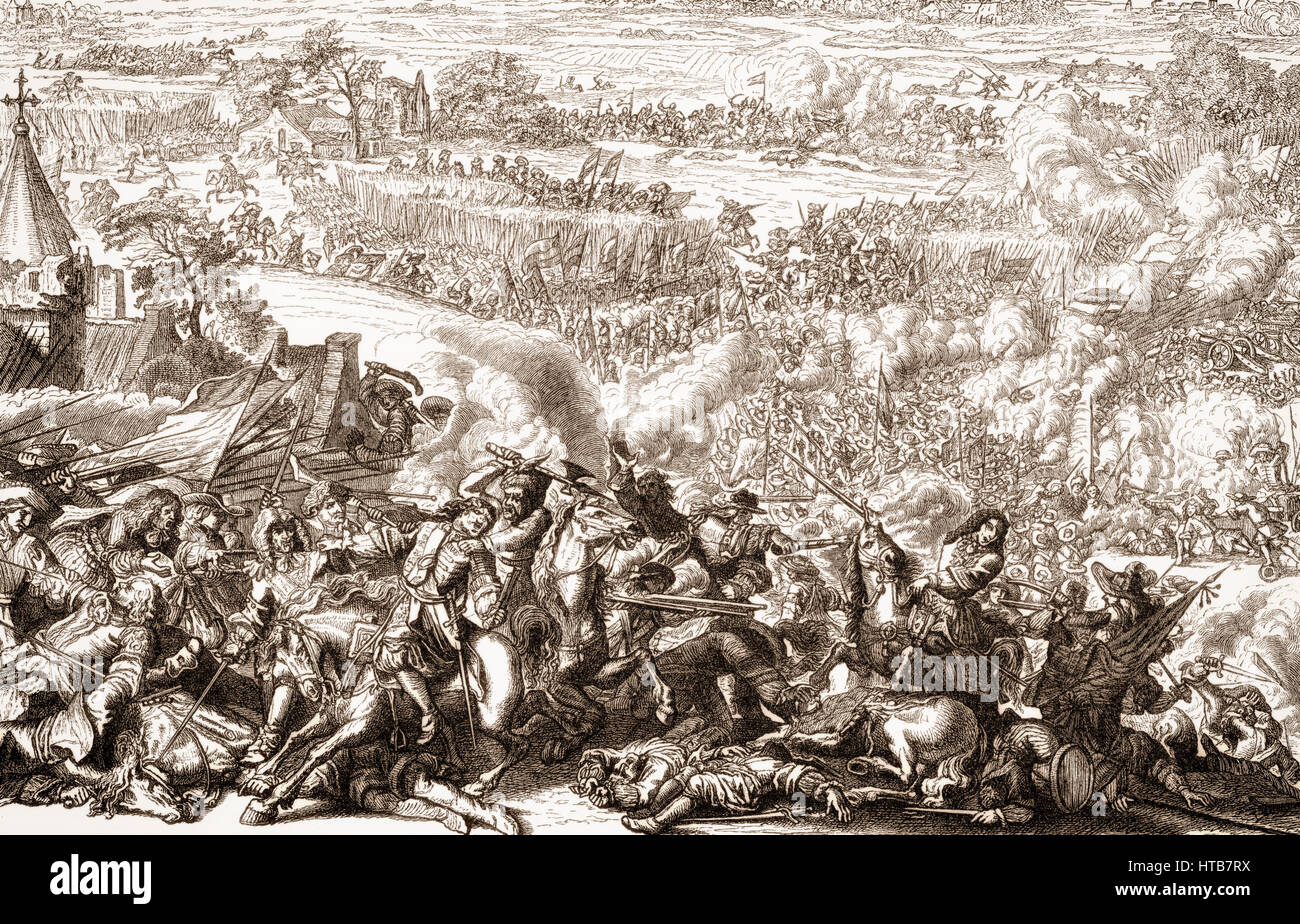 La bataille de Seneffe le 11 août 1674, guerre de Hollande Banque D'Images