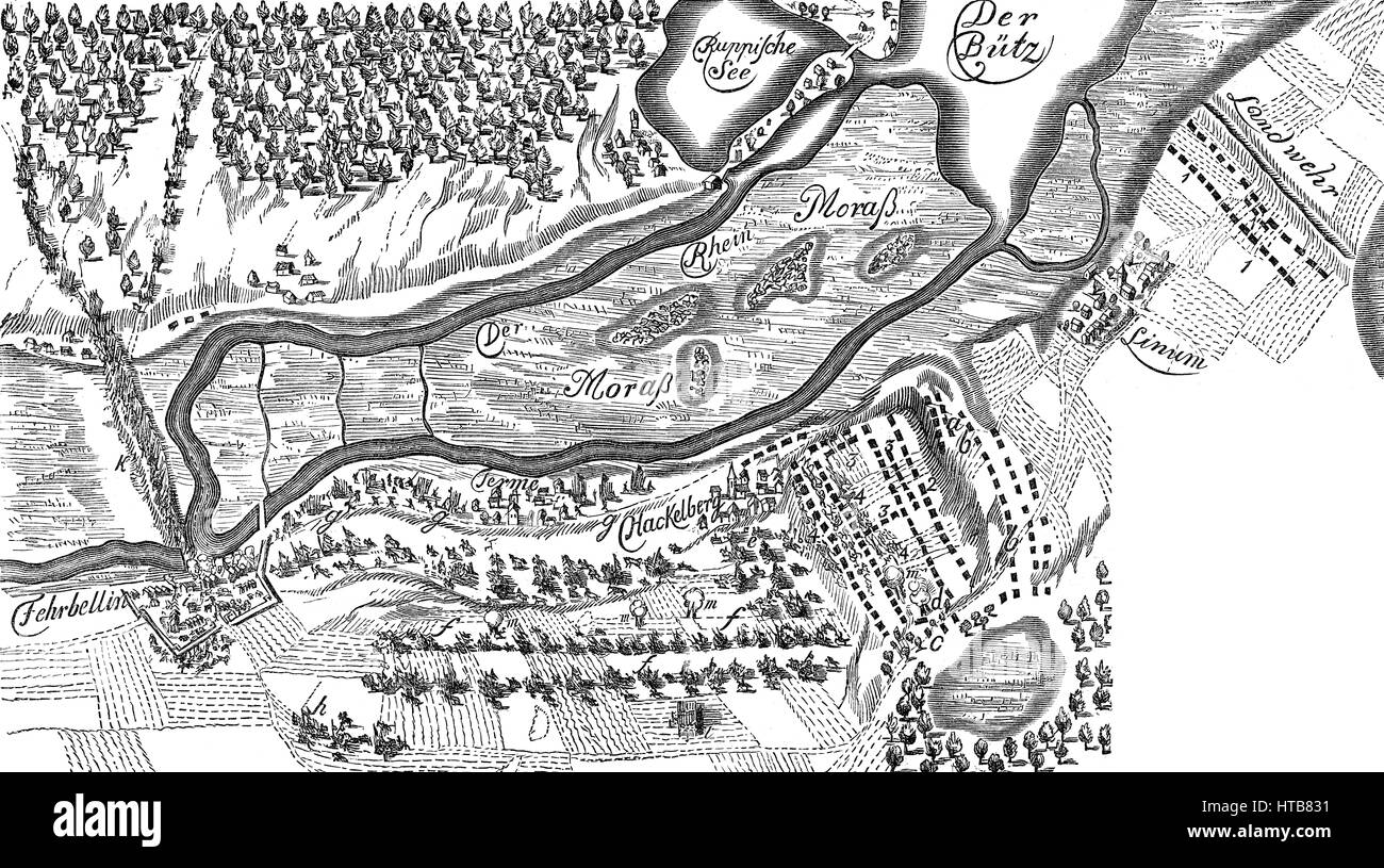 La bataille de Fehrbellin le 18 juin, 1675 Banque D'Images