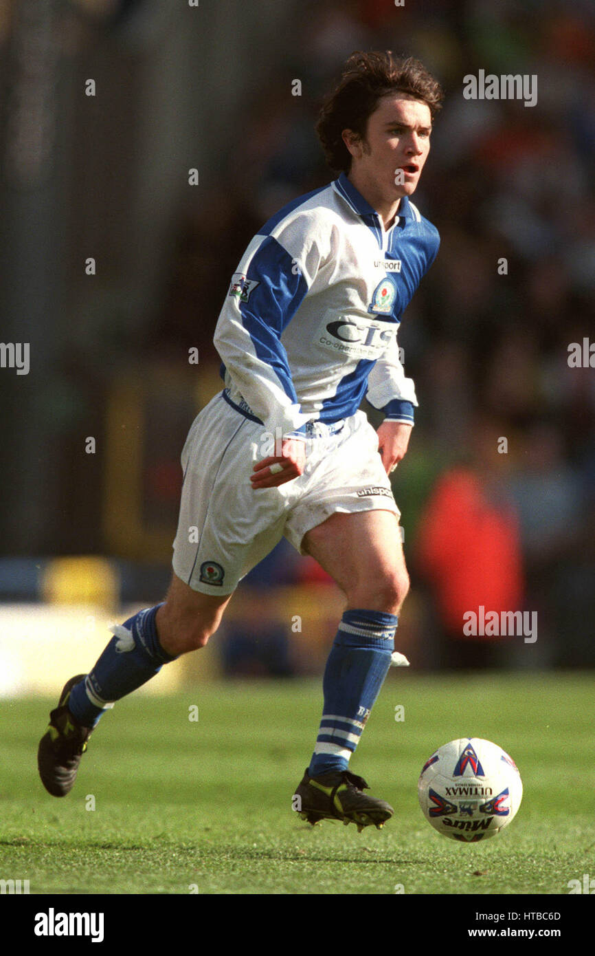 DAMIEN JOHNSON Blackburn Rovers FC 03 Avril 1999 Banque D'Images