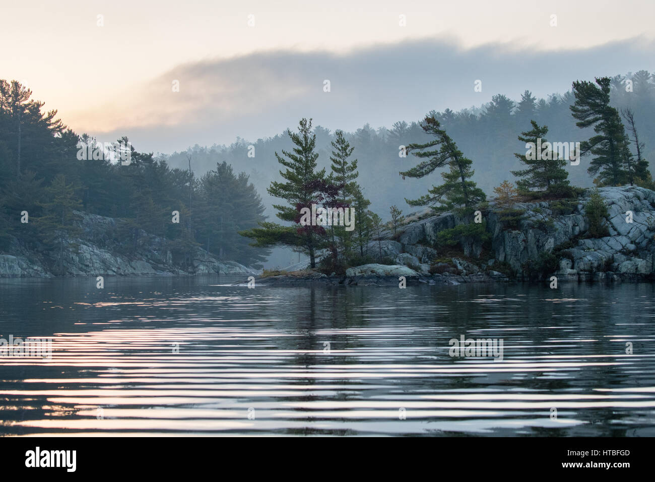 Charlton Lake à l'aube, l'Ontario, Canada Banque D'Images