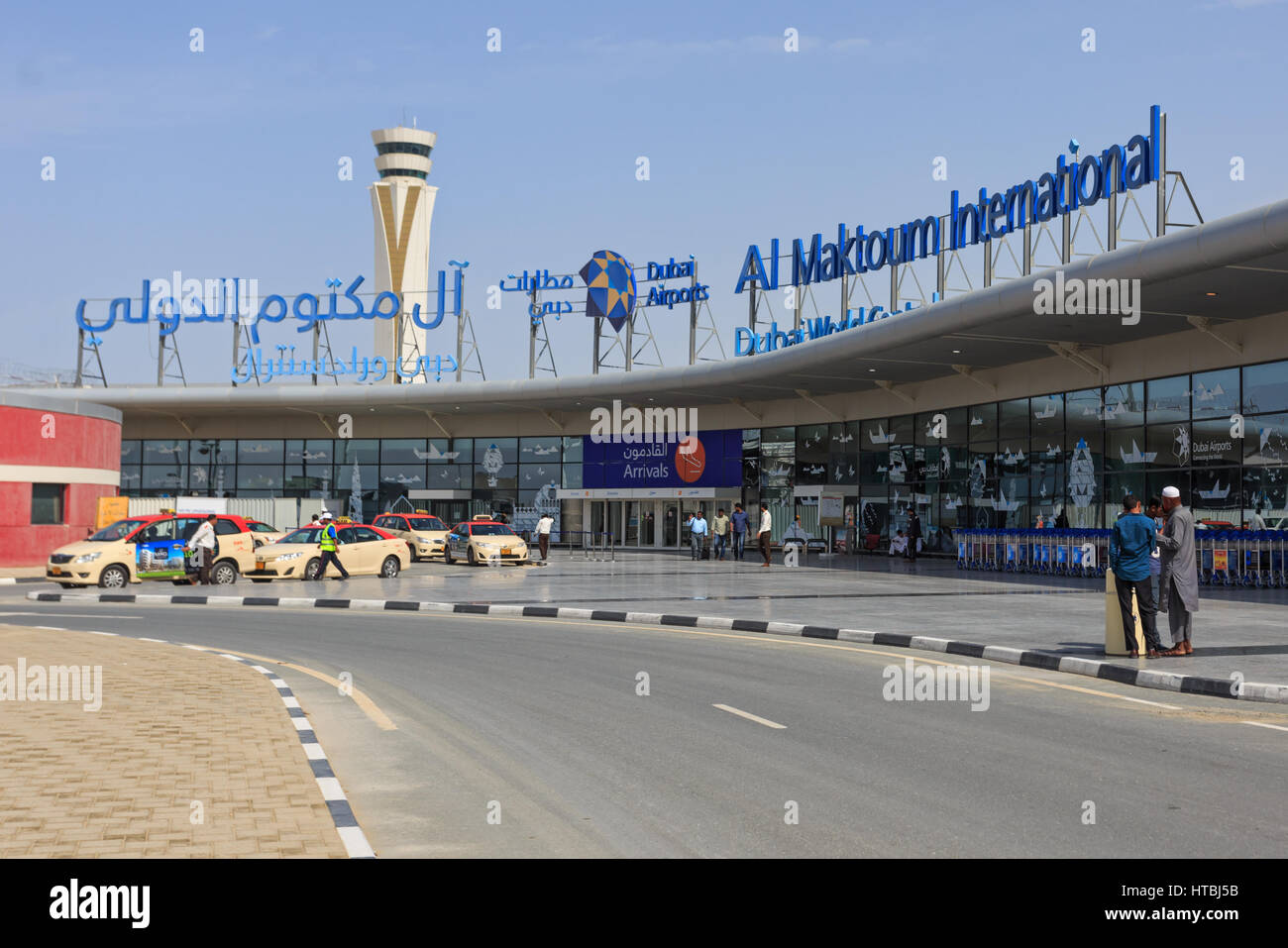 Centre mondial de Dubaï/Émirats arabes unis le 9 mars 2017 : le nouvel aéroport de Dubaï Dubai World Central Banque D'Images