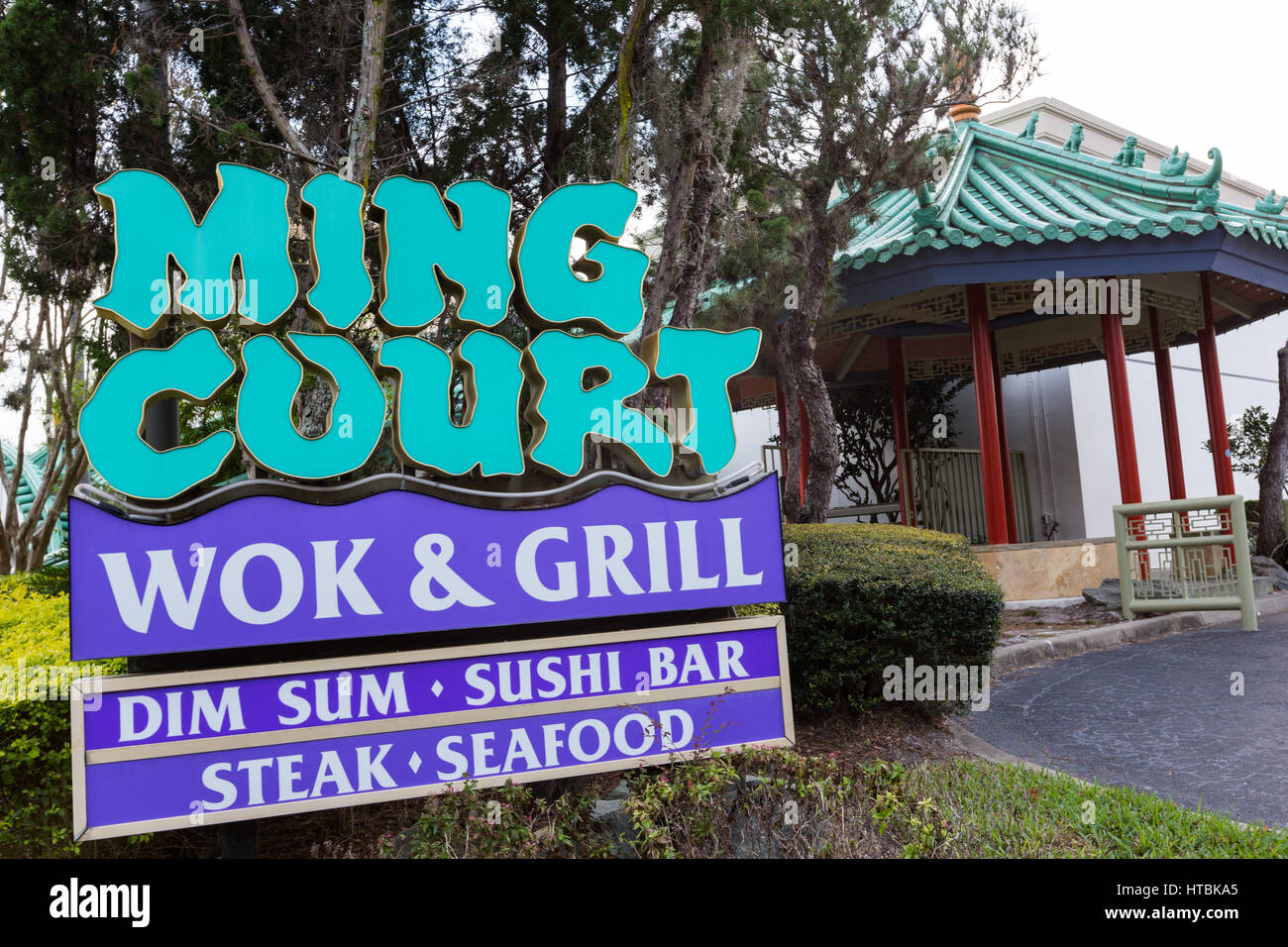 Ming Court restaurant touristique populaire sur International Drive à Orlando en Floride. Banque D'Images