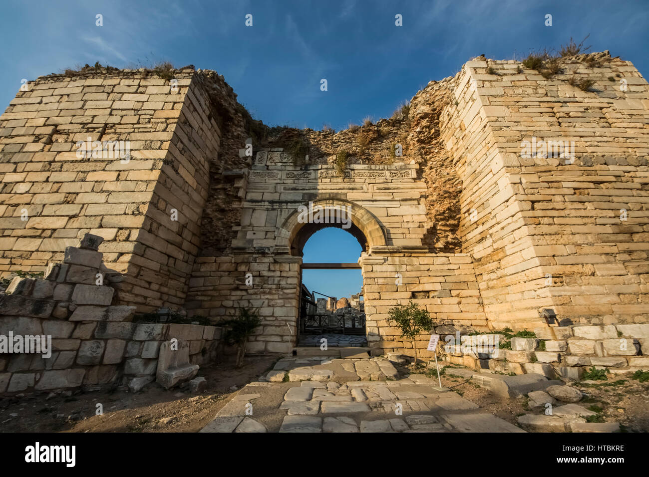 Porte byzantine de la colline Ayasuluk, Selcuk, Izmir, Turquie Banque D'Images Porte byzantine de la colline Ayasuluk, Selcuk, Izmir, Turquie Banque D'Images