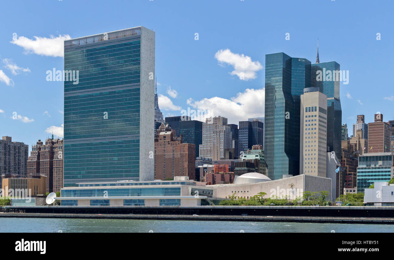 Le bâtiment des Nations Unies à Manhattan, New York City, New York. Banque D'Images