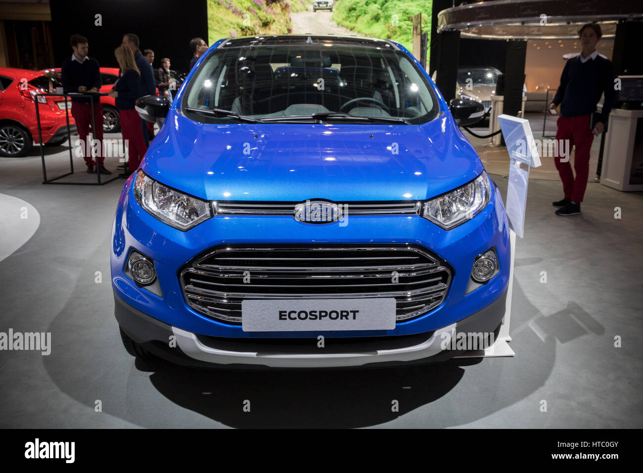 Bruxelles - Jan 19, 2017 : Ford EcoSport VUS compact de voiture au Salon de l'Automobile de Bruxelles. Banque D'Images