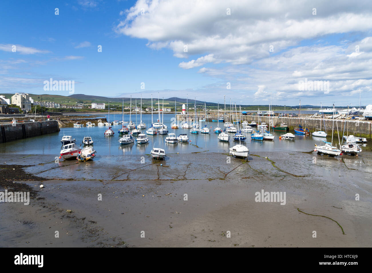 Le port de Port Saint Mary, le Moirrey Purt, Ile de Man, Royaume-Uni Banque D'Images