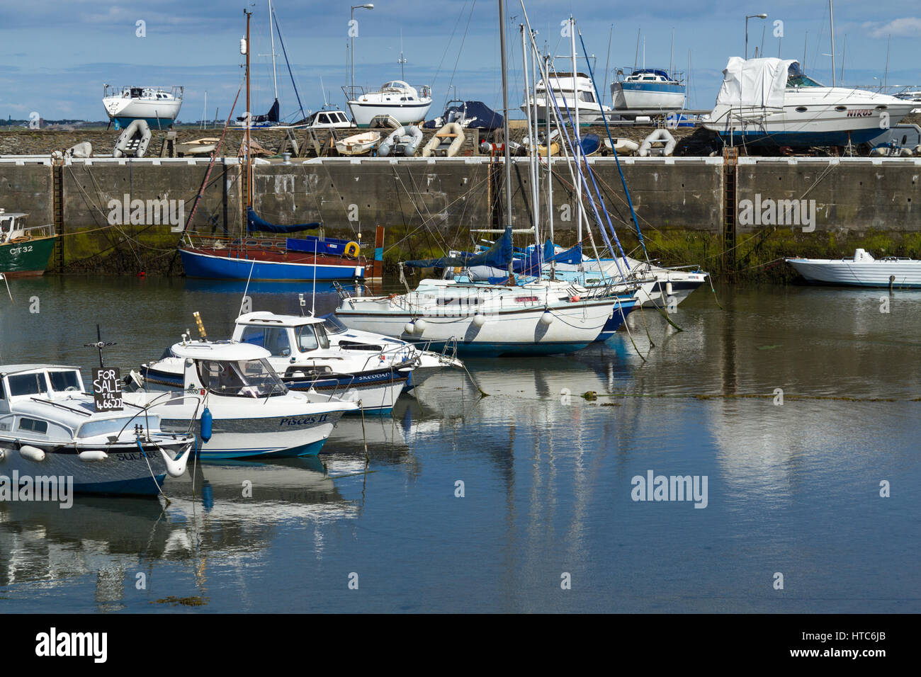 Le port de Port Saint Mary, (Manx : Purt le Moirrey), Île de Man, uk Banque D'Images