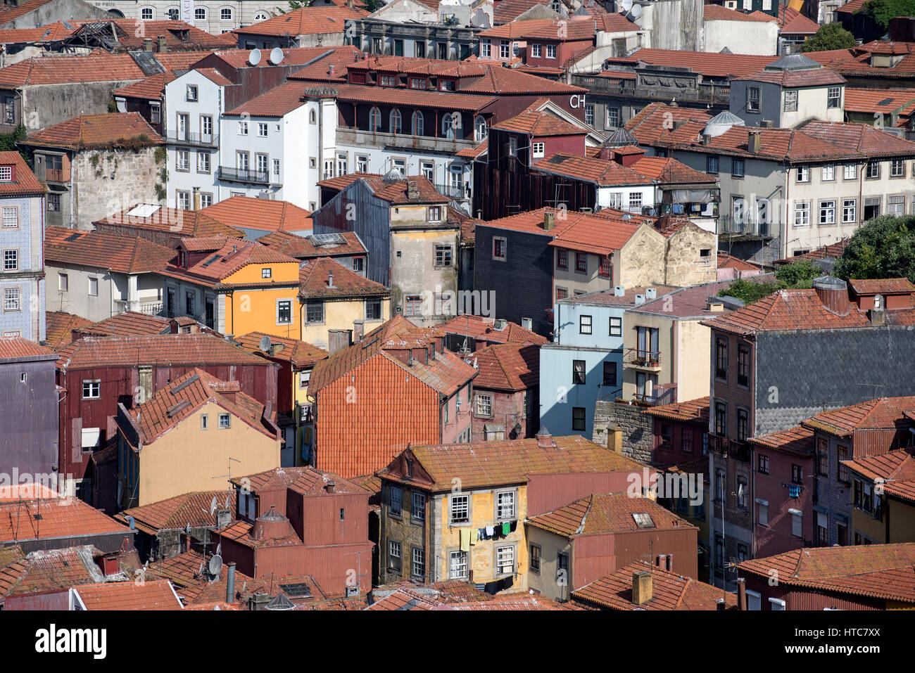 Vue aérienne de la rivière Douro et Porto Portugal Banque D'Images