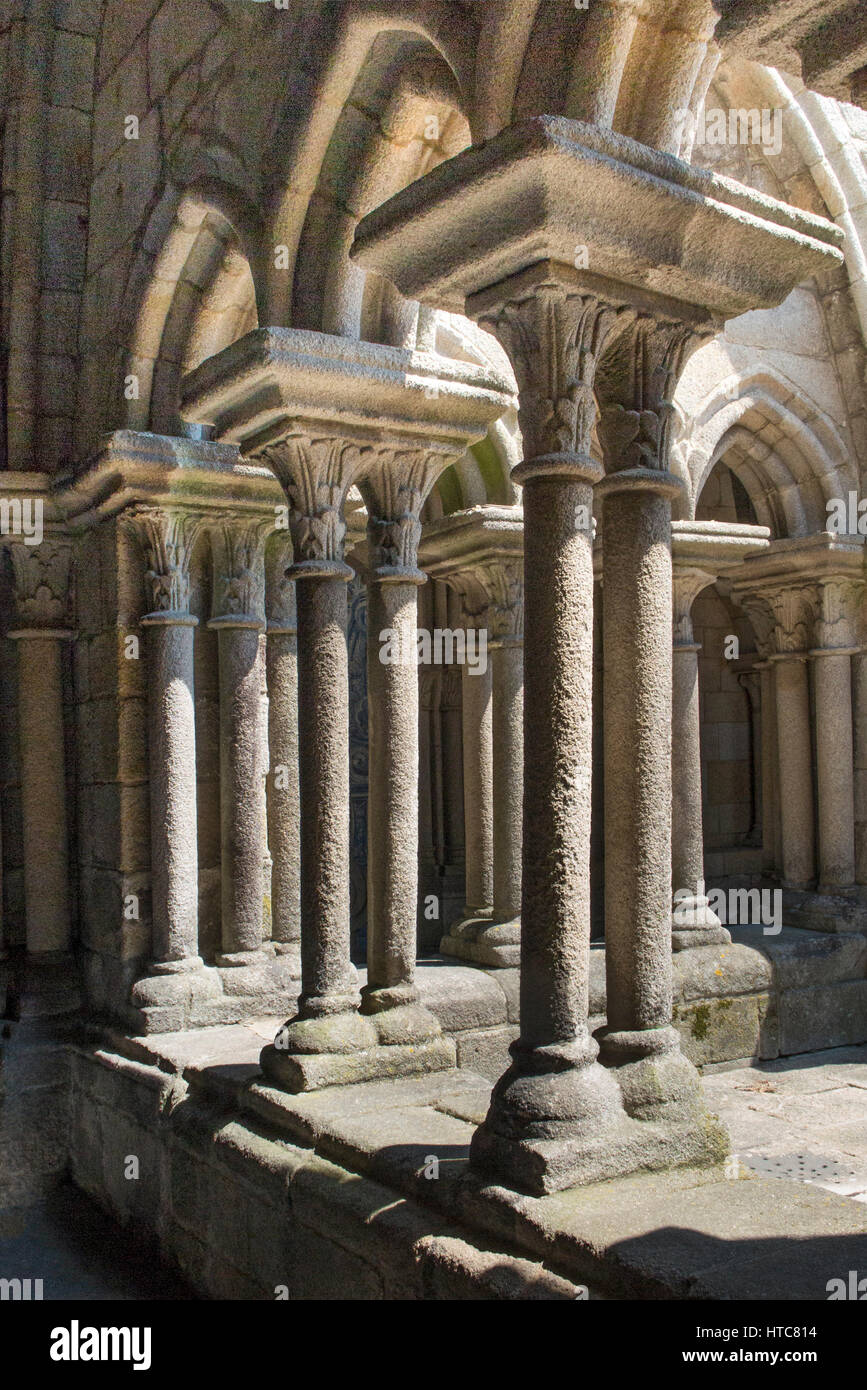 Cloître de cathédrale Sé, Porto Portugal Banque D'Images