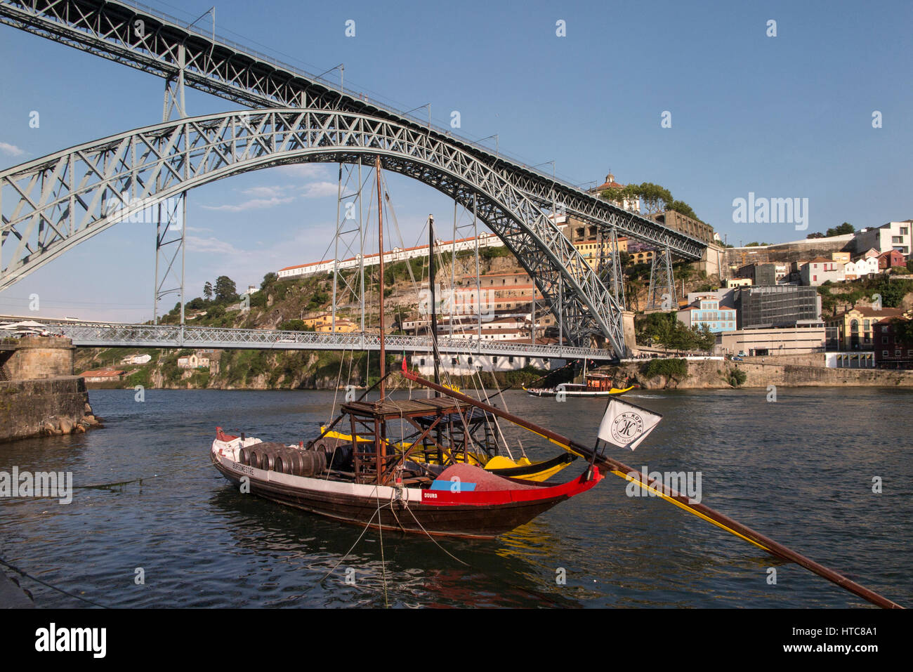 Vue panoramique de Ponte Luis Bridge Porto Portugal Banque D'Images