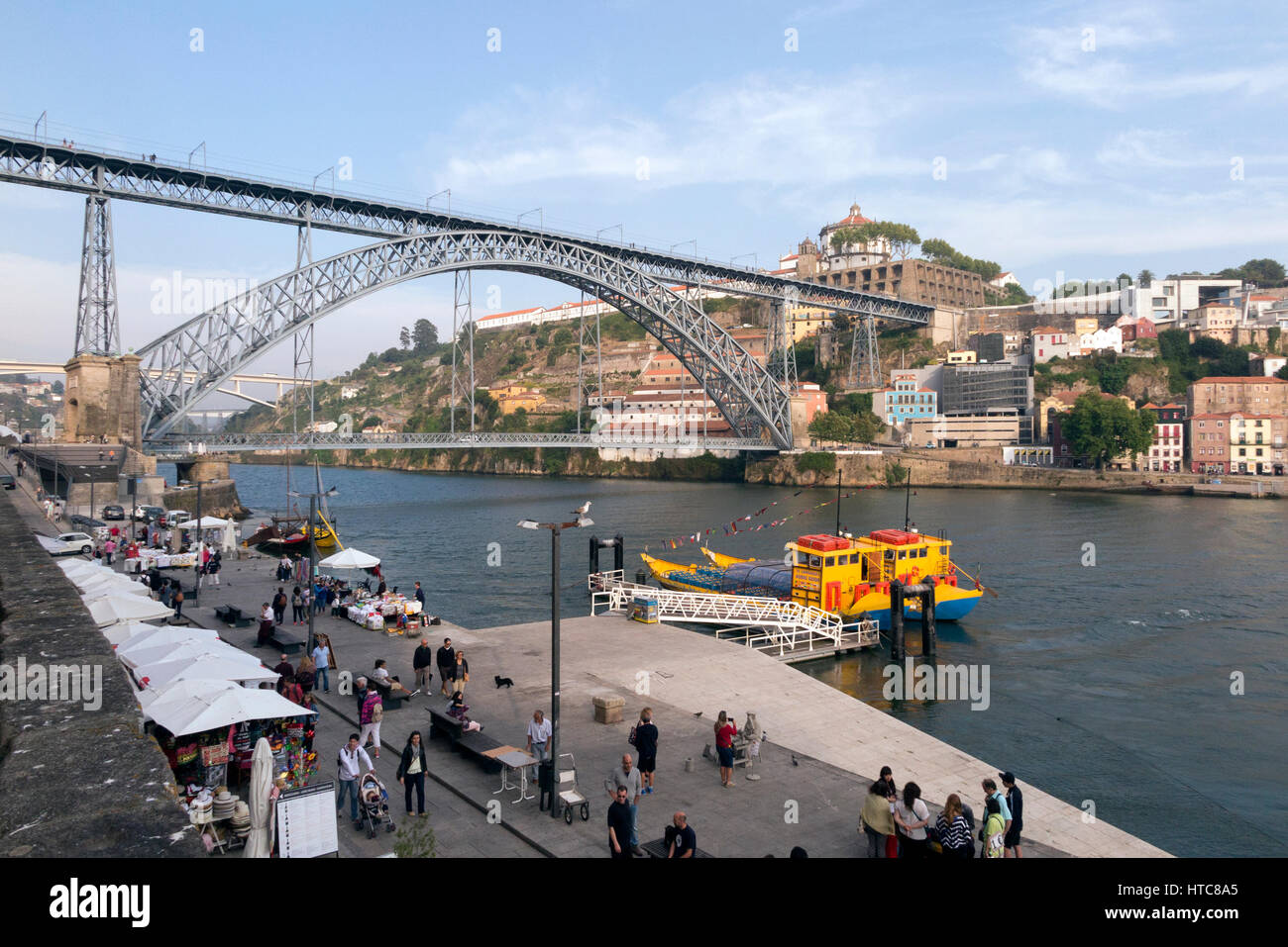 Vue panoramique de Ponte Luis Bridge Porto Portugal Banque D'Images