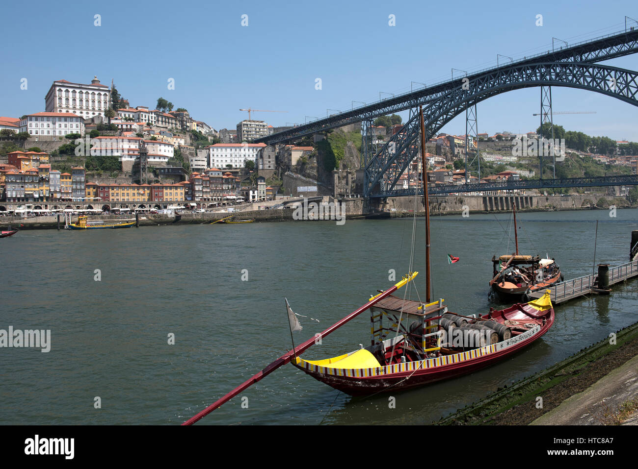 Vue panoramique de Ponte Luis Bridge Porto Portugal Banque D'Images