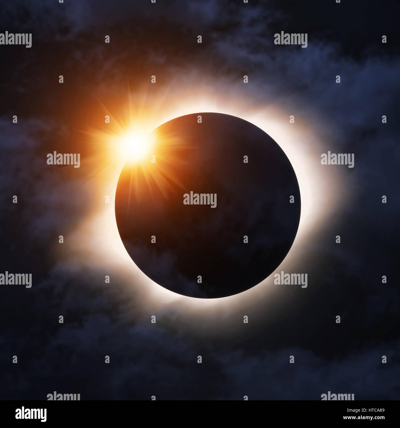 Éclipse totale de soleil Banque D'Images