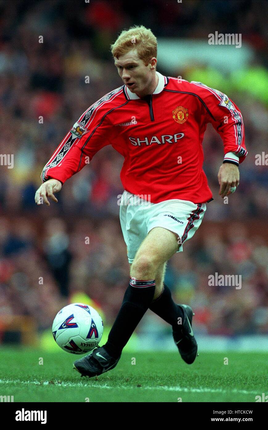 PAUL SCHOLES MANCHESTER UNITED FC 30 Octobre 1999 Banque D'Images