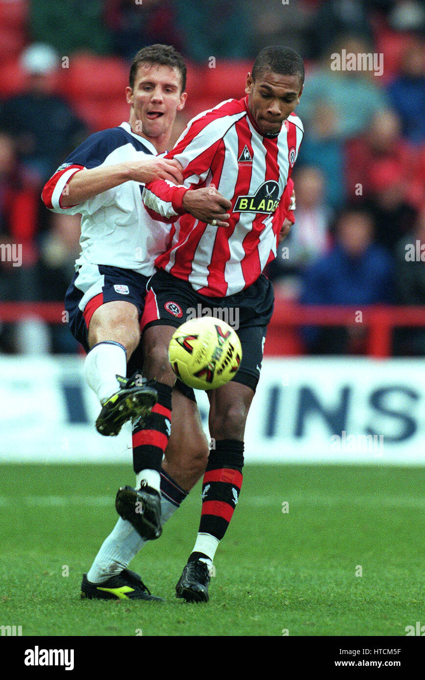 MARCUS BENT & BERGSSON SHEFFIELD UTD V BOLTON 14 Novembre 1999 Banque D'Images