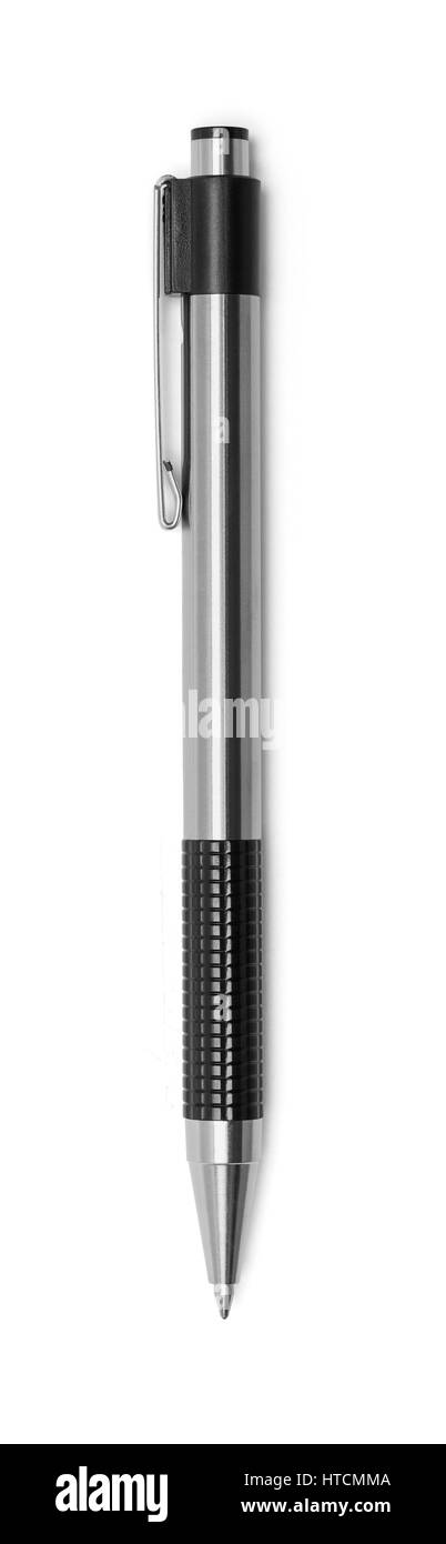 Stylo à bille simple Cliquez sur isolé sur fond blanc. Banque D'Images