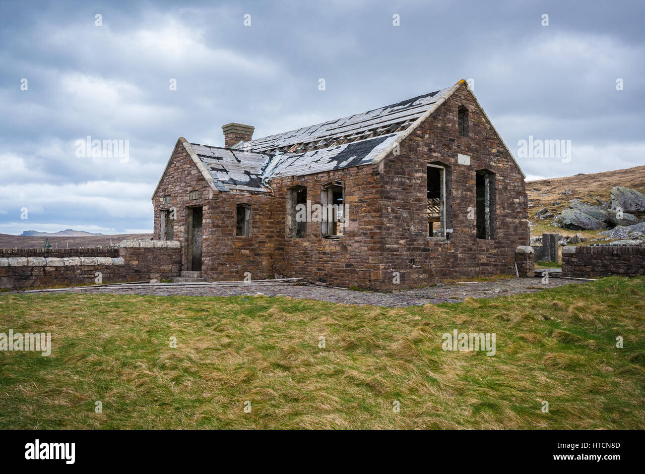 Le bâtiment utilisé comme une maison d'école dans le film "la fille de Ryan" en dunquin, Kerry, Irlande Banque D'Images