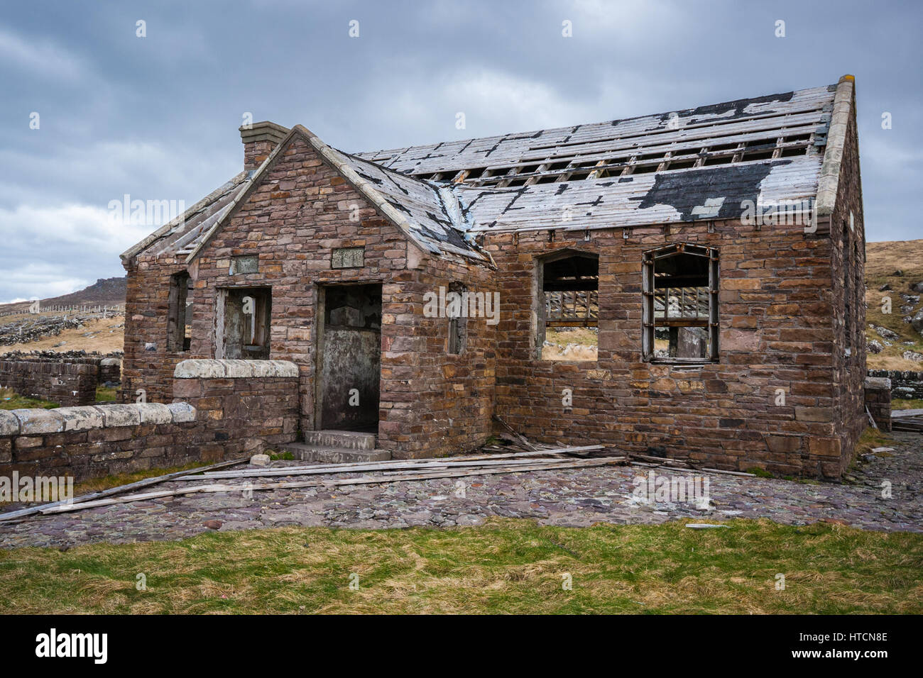 Le bâtiment utilisé comme une maison d'école dans le film "la fille de Ryan" en dunquin, Kerry, Irlande Banque D'Images