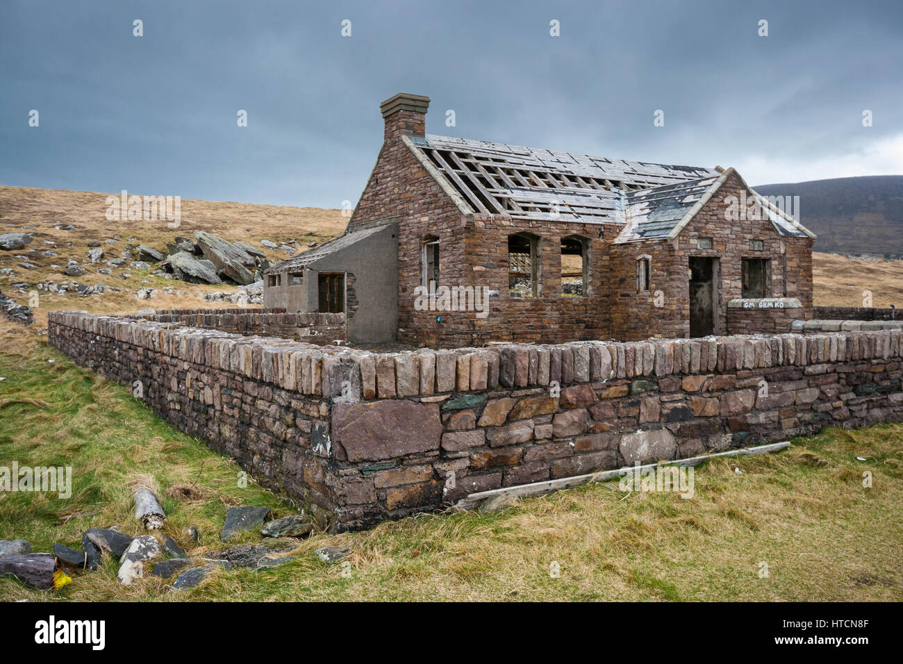 Le bâtiment utilisé comme une maison d'école dans le film "la fille de Ryan" en dunquin, Kerry, Irlande Banque D'Images