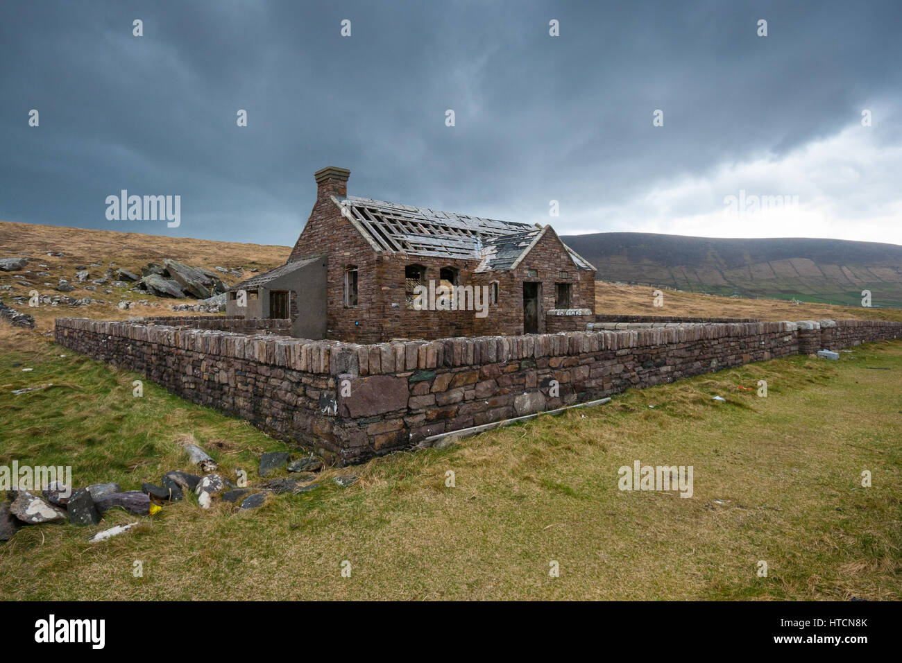 Le bâtiment utilisé comme une maison d'école dans le film "la fille de Ryan" en dunquin, Kerry, Irlande Banque D'Images