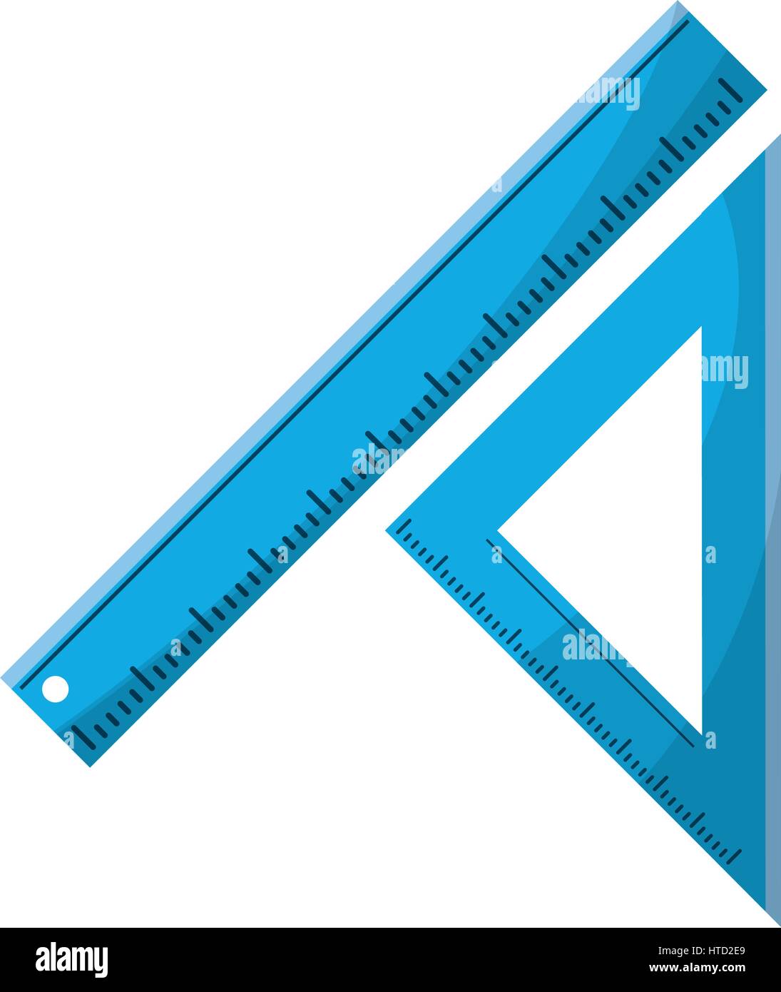 L'école règle mesurant triangle Illustration de Vecteur