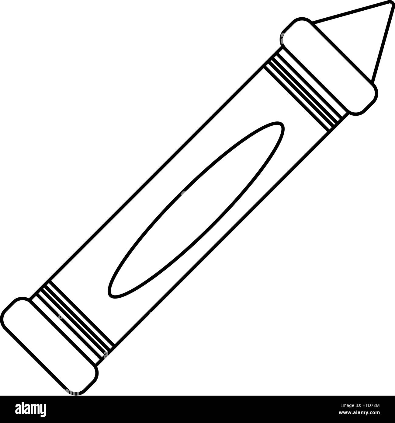 La ligne de l'école couleur crayon Illustration de Vecteur