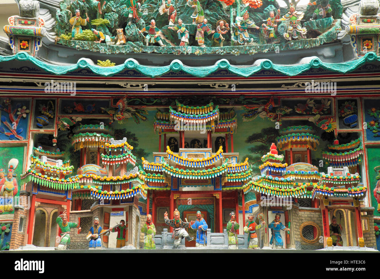 Singapour, Yueh Hai Ching Temple, Banque D'Images