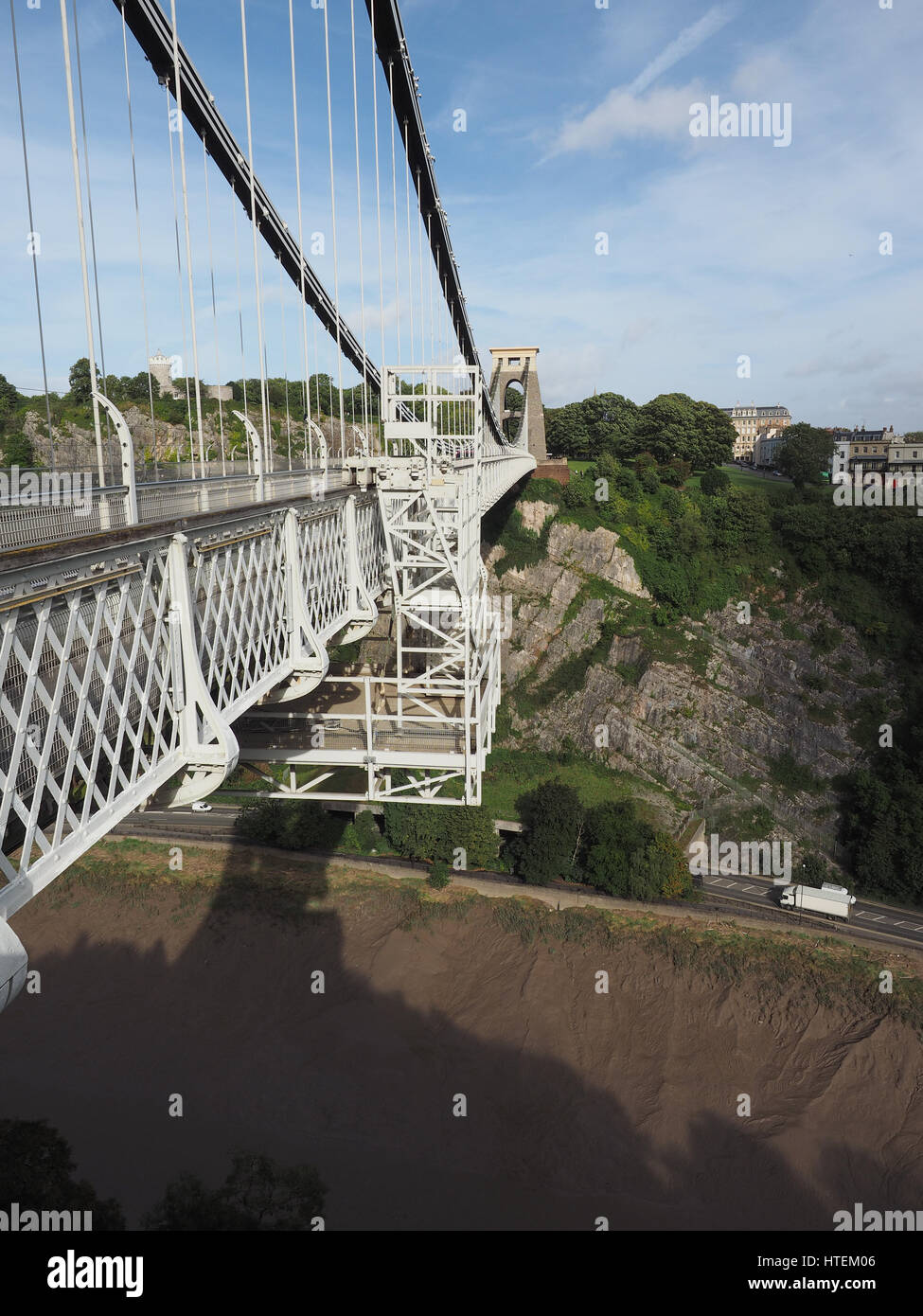 Clifton Suspension Bridge enjambant la rivière Avon Avon Gorge et conçu par Brunel et achevé en 1864 à Bristol, Royaume Uni Banque D'Images