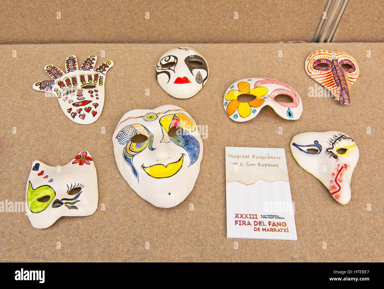 Majorque, Baléares, Espagne - 7 mars, 2017 marché de céramique : Fira del Fang cabines, produits et fournisseurs le 7 mars 2017 à Majorque, Baléares je Banque D'Images