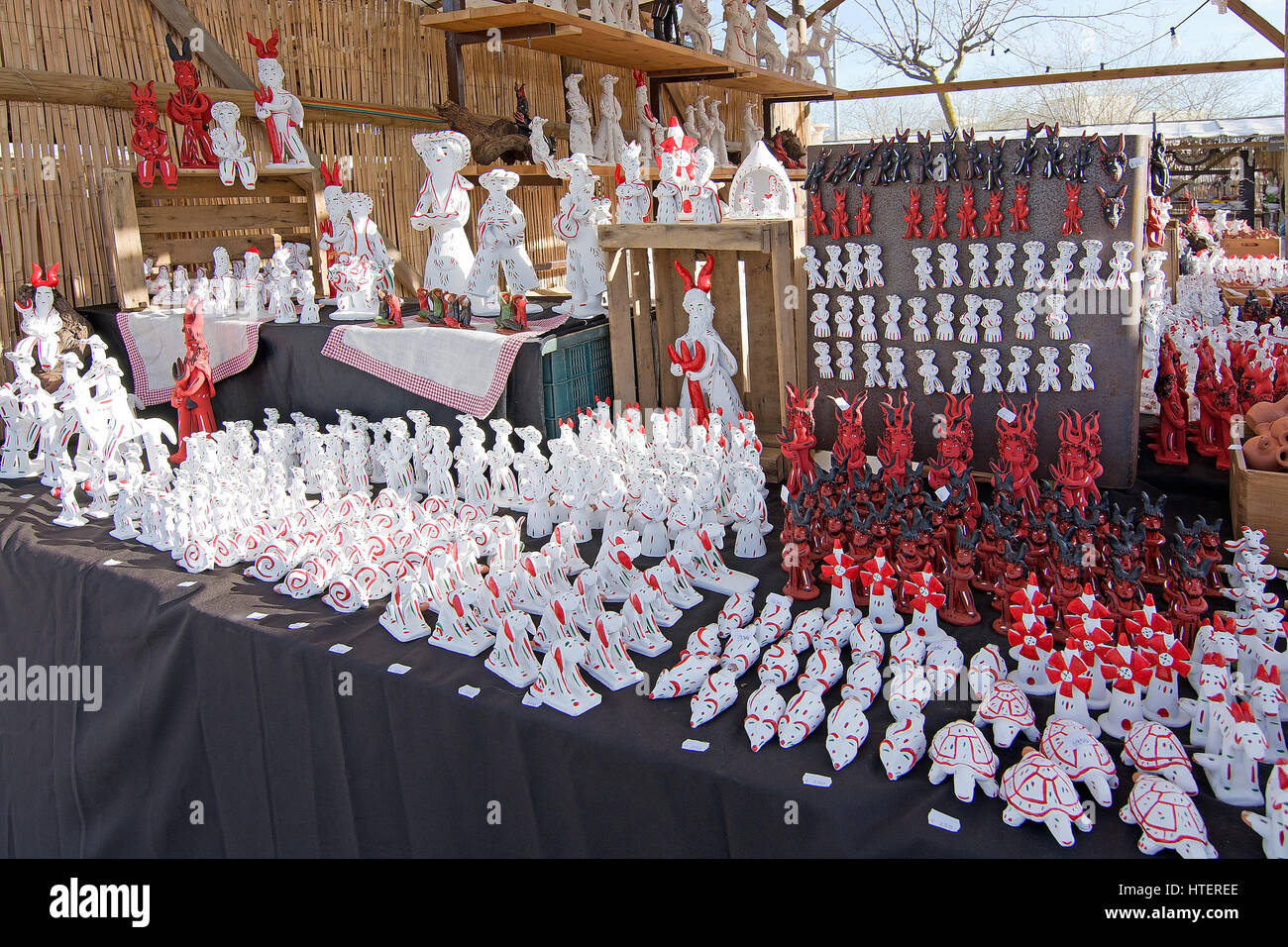 Majorque, Baléares, Espagne - 7 mars, 2017 marché de céramique : Fira del Fang cabines, produits et fournisseurs le 7 mars 2017 à Majorque, Baléares je Banque D'Images