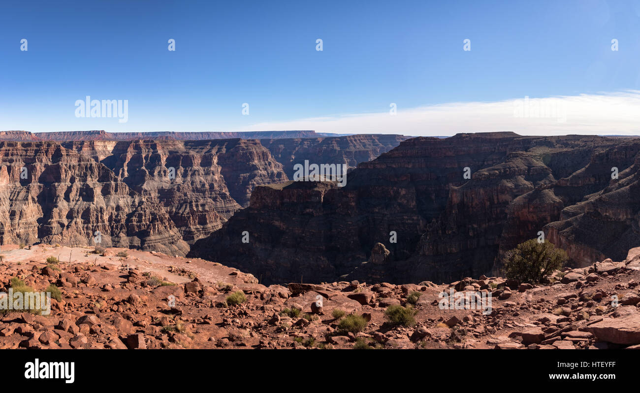 Vue panoramique sur Grand Canyon Rive Ouest - Arizona, USA Banque D'Images