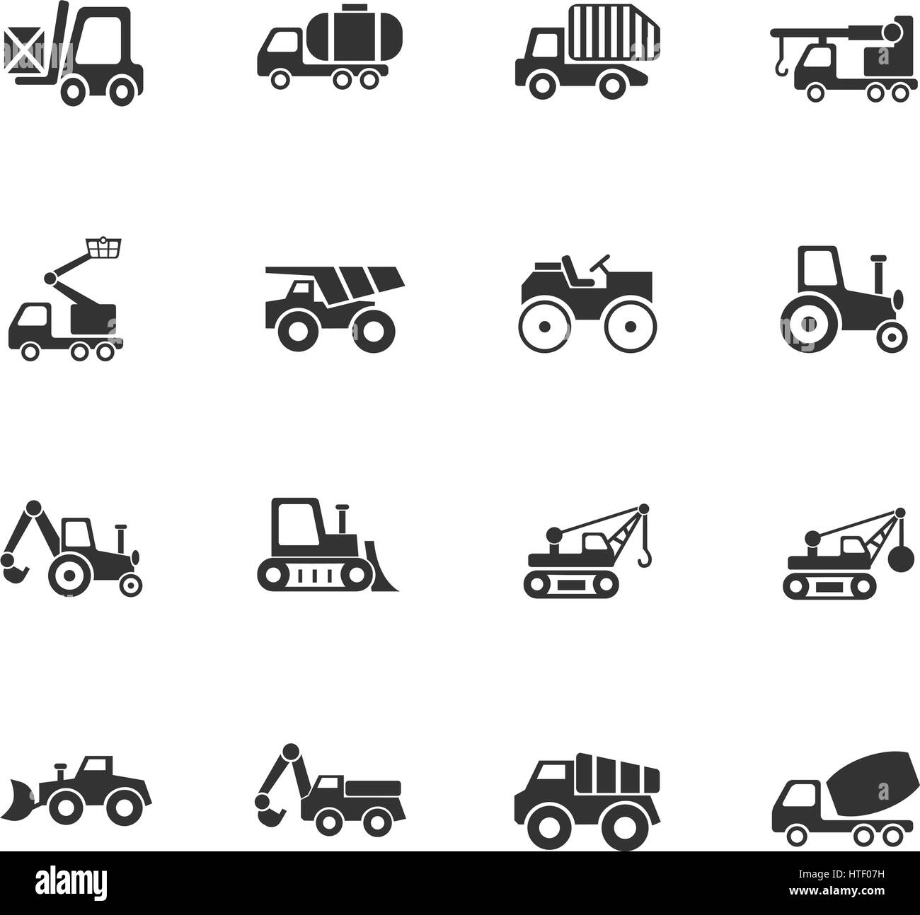 Transport industriel web icons pour la conception d'interface utilisateur Illustration de Vecteur