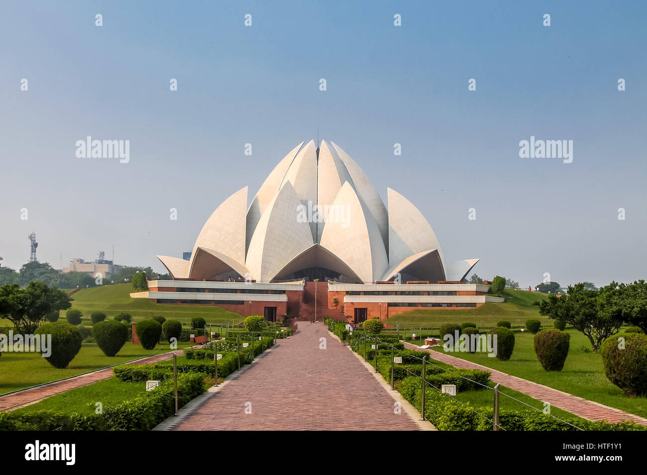 Bahai Temple du Lotus - New Delhi, Inde Banque D'Images