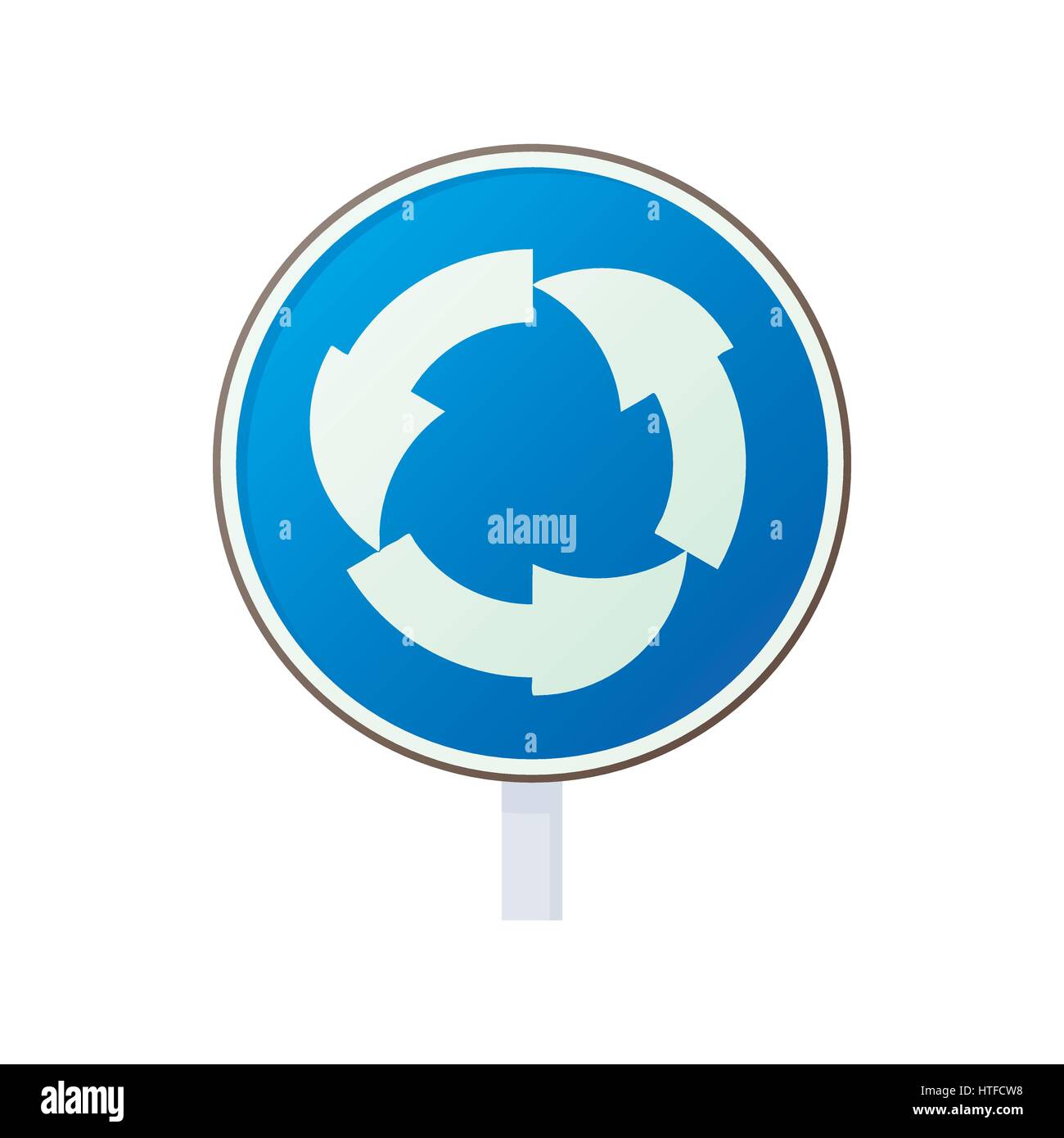 Panneau de signalisation bleu rond Banque d'images vectorielles - Page ...