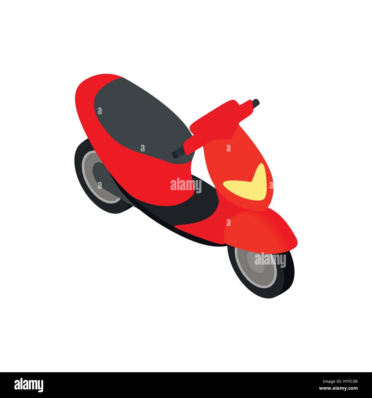 L'icône de moto, style 3D isométrique Illustration de Vecteur