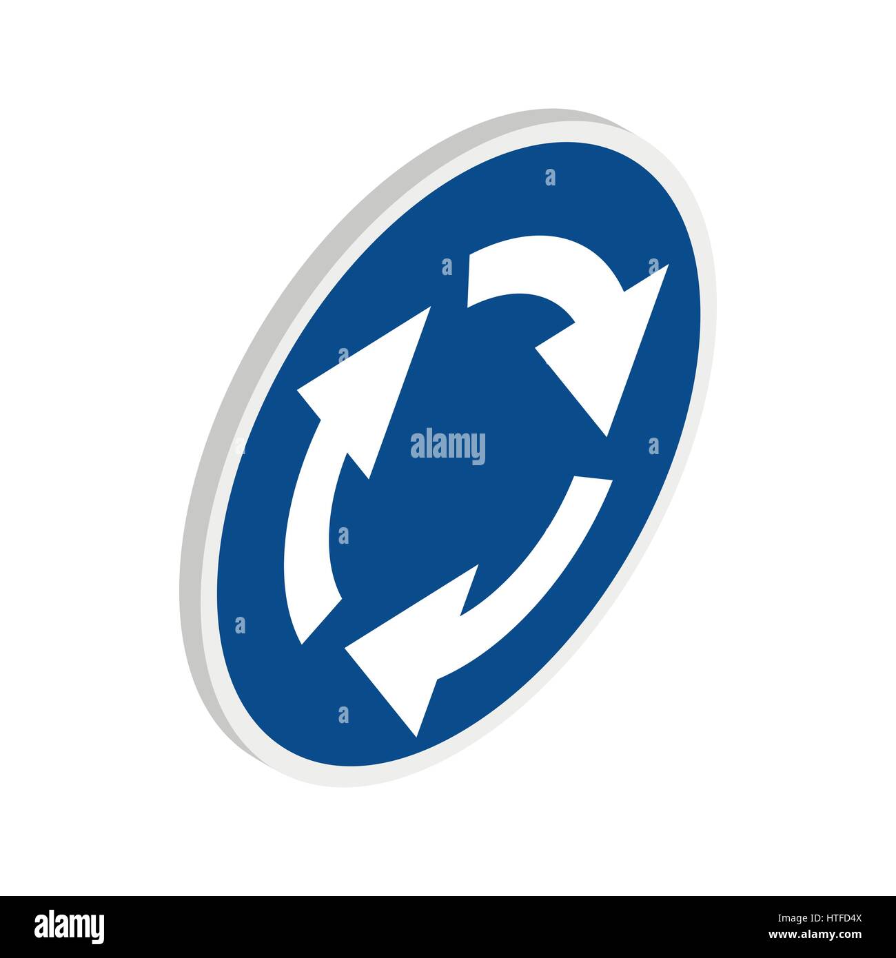 Panneau de signalisation bleu rond Banque d'images vectorielles - Page ...