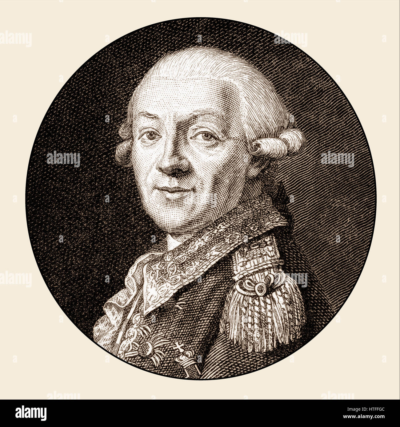 Johann Christoph von, 1732-1800, un Woellner pasteur et homme politique prussien sous le roi Frédéric-Guillaume II Banque D'Images