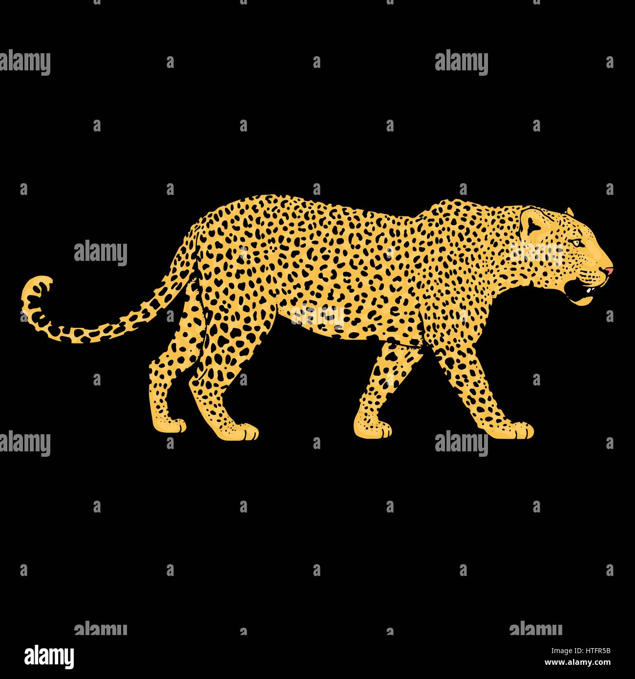 Leopard tattoo face ,Vector illustration, d'impression Illustration de Vecteur